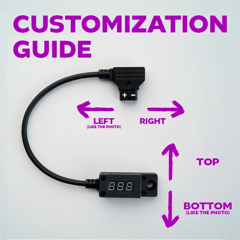 Display and cable orientation options on Hovervolt Cable One voltmeter